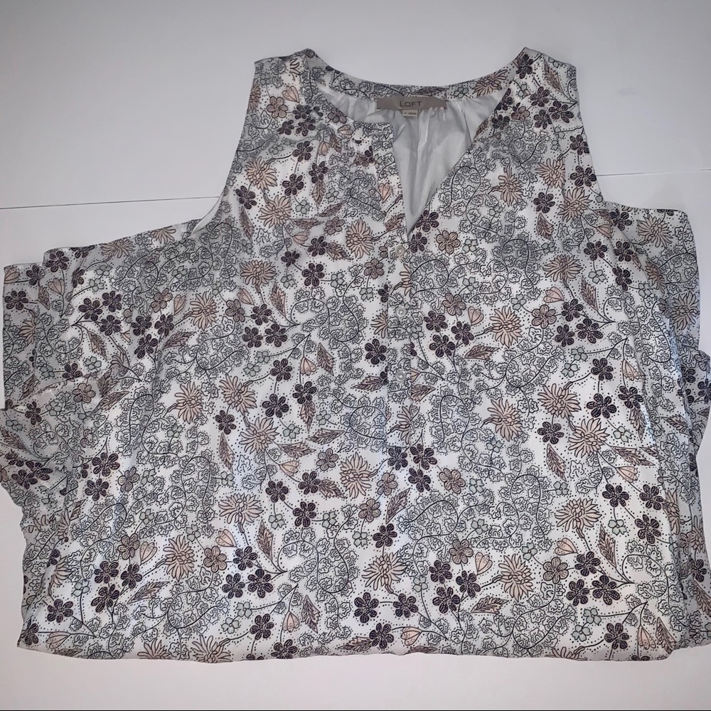 Flowered Henley Dress